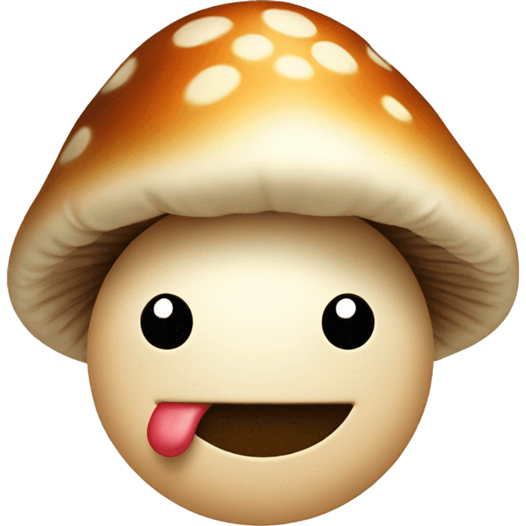 smiley with mushroom hat emoji