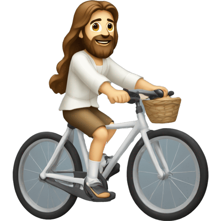 Jésus sur un velo emoji