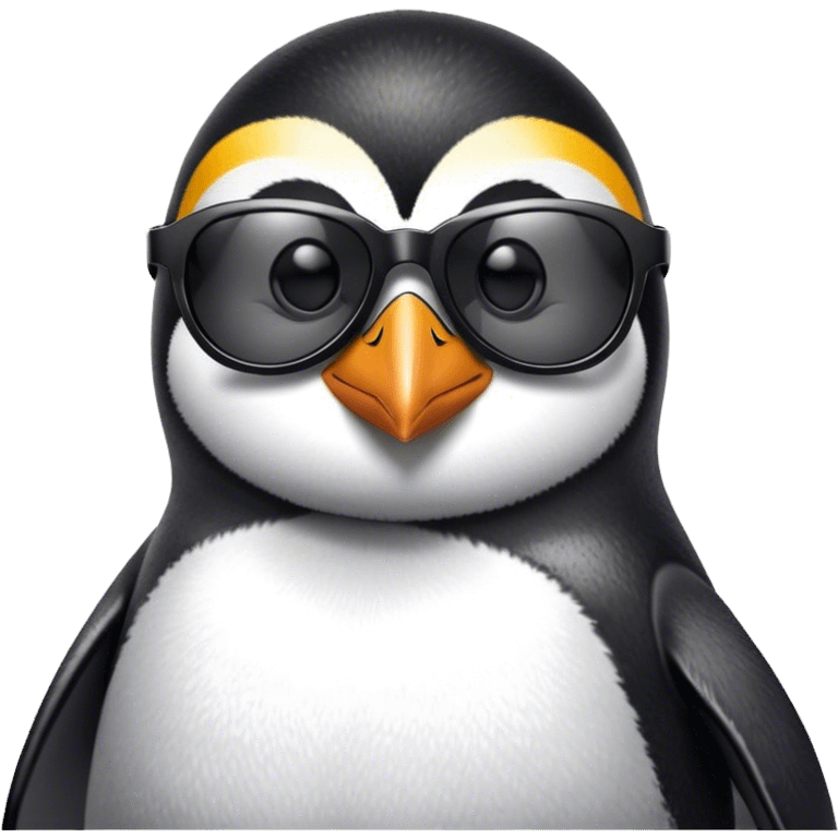 head of Penguin with sunglasses emoji