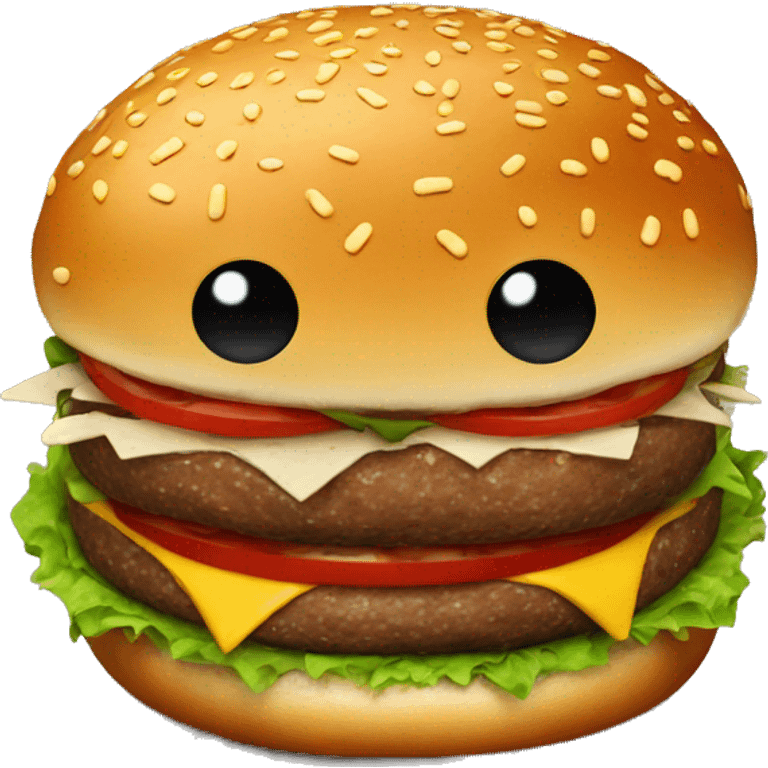 Evil burger emoji