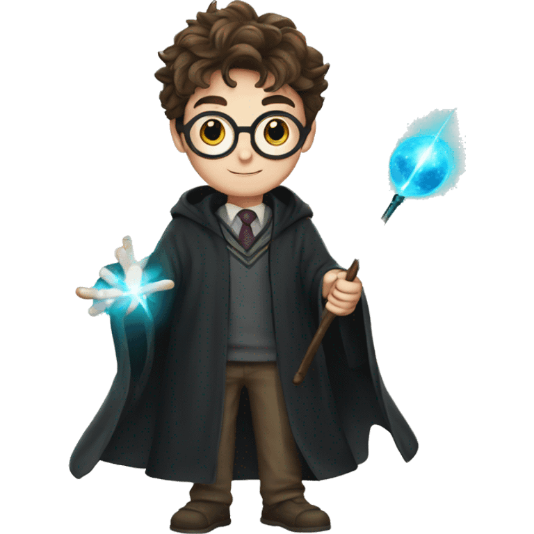 Harry Potter with a magic wand emoji