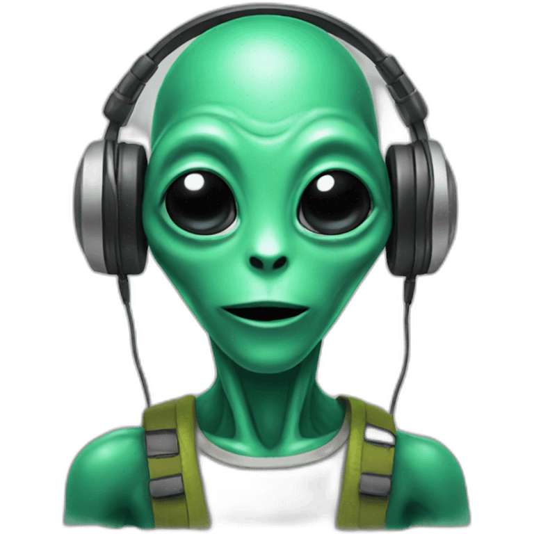 alien with headphones emoji