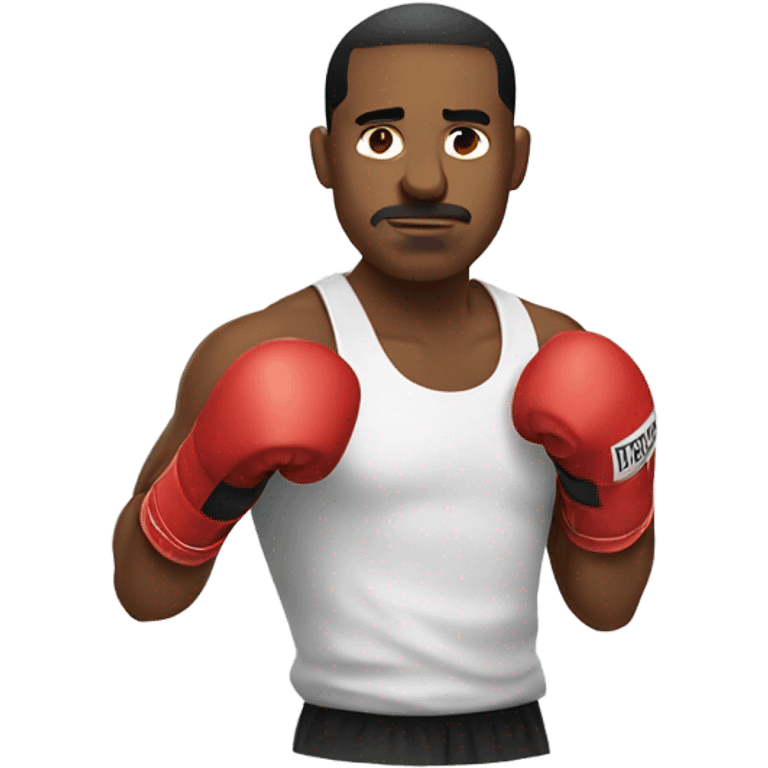 Bold man boxing emoji