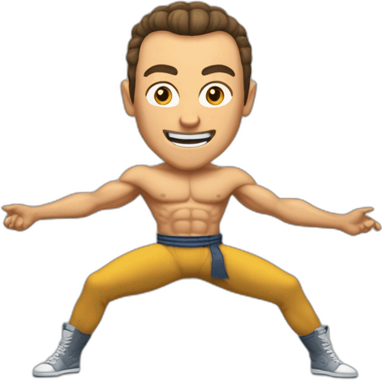 JEAN CLAUDE VAN DAMME in the splits emoji