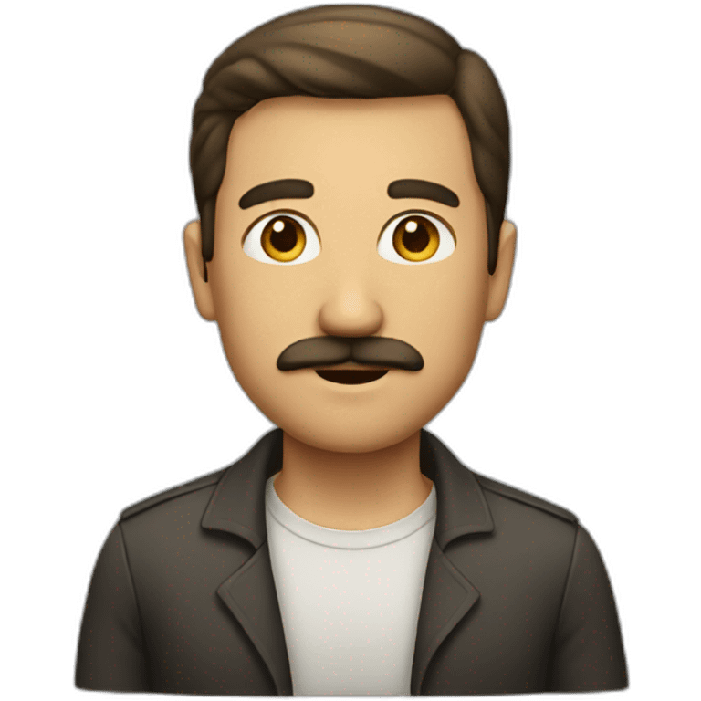 a man with a short mustache emoji