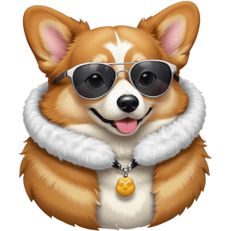 Corgi wearing sunglasses emoji