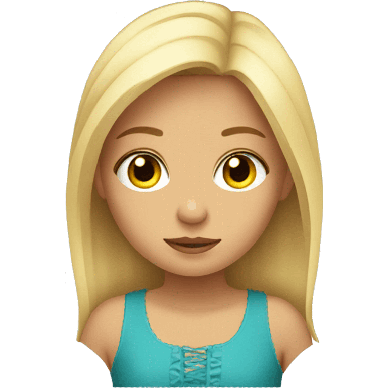 Niña rubia sin flequillo rrubia emoji