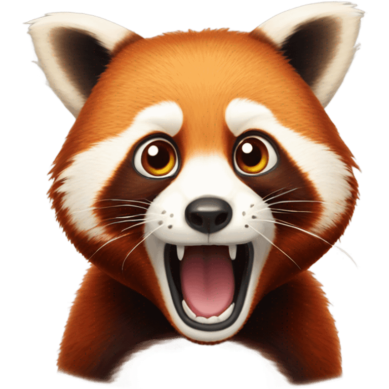 Shocked red panda emoji