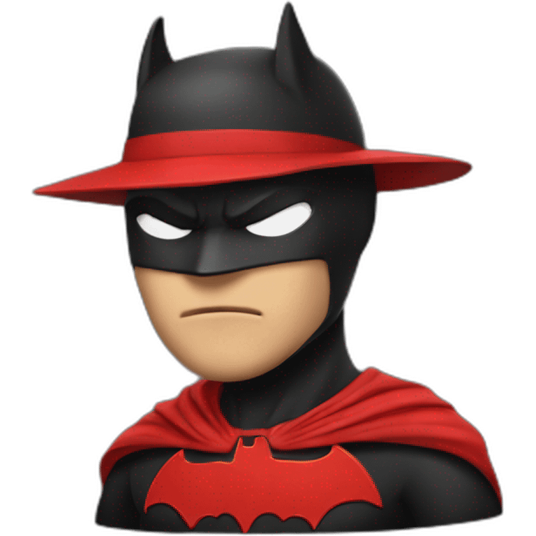 bat man with a red hat emoji