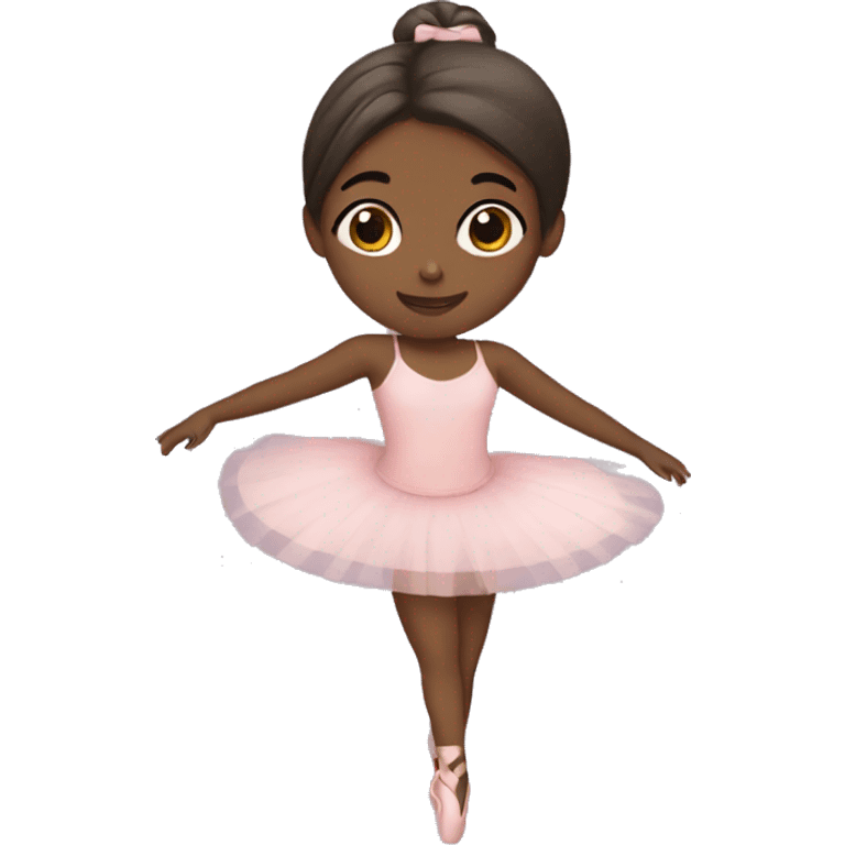 Brown skin girl doing ballet  emoji