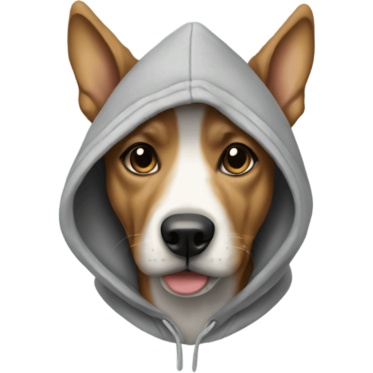 Dog with a hoodie emoji