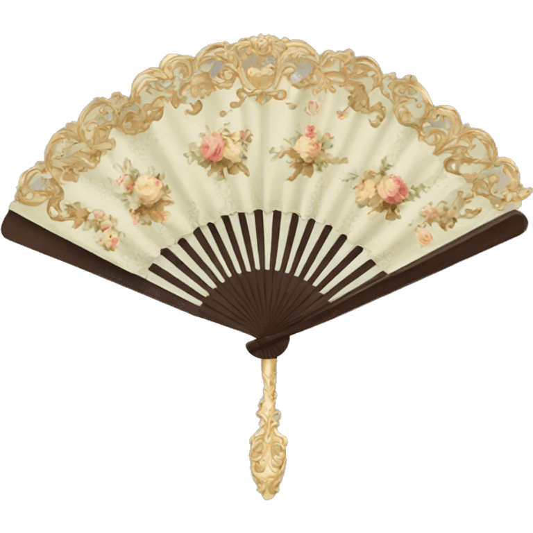 rococo hand fan  emoji