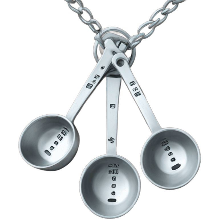 Measuring spoons on chain emoji