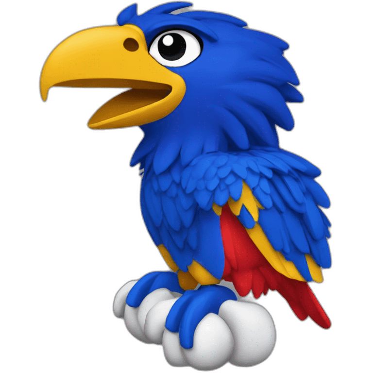 kansas jayhawk flying mascot trajan KU emoji