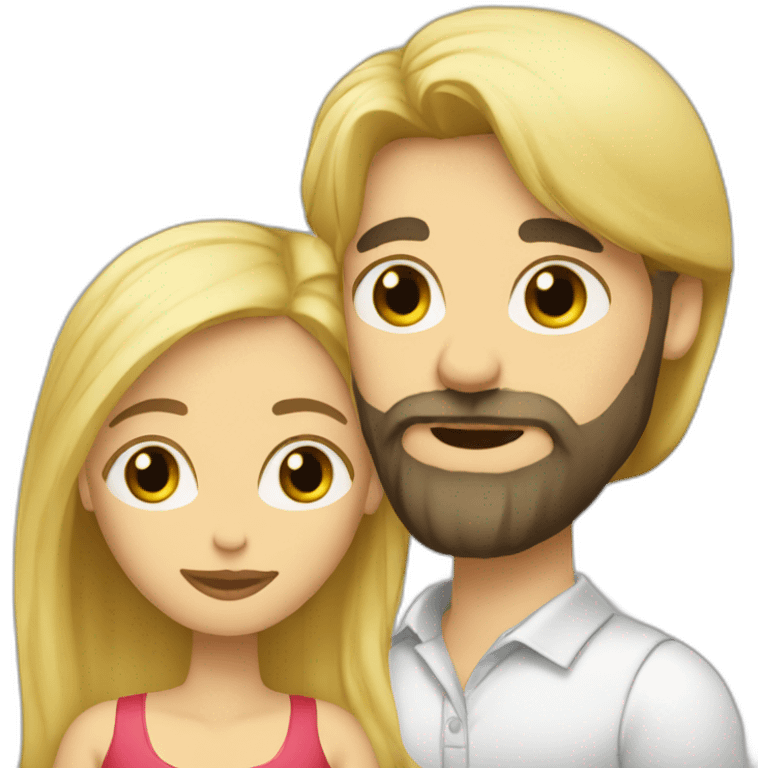 blond-hair-woman-and-dark-hair-with-beard-man-kisses emoji