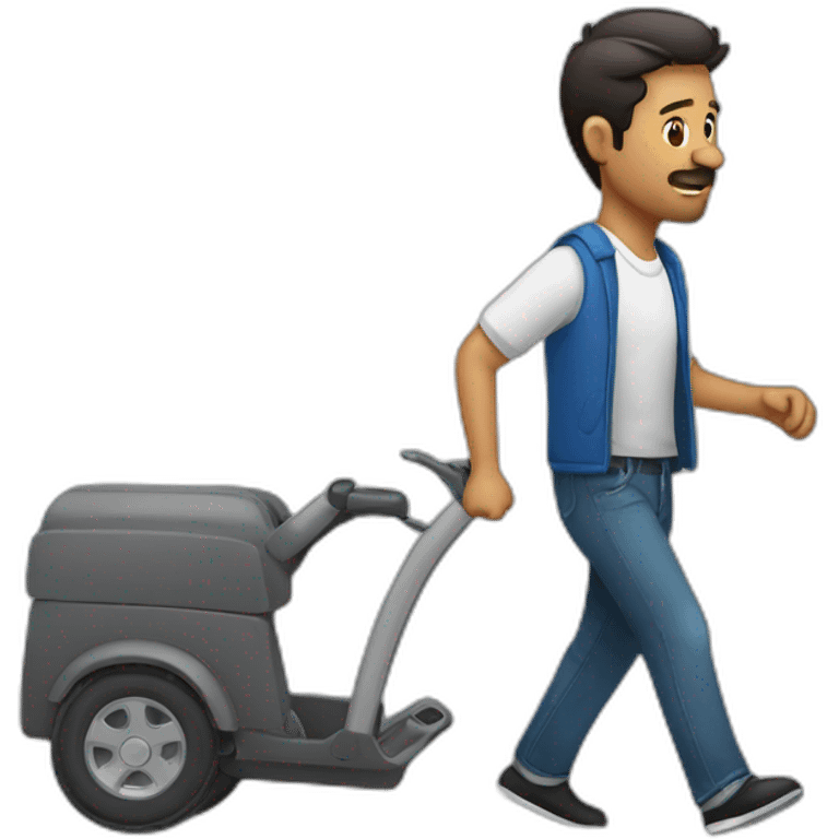 Hombre de 35 años en caminador emoji