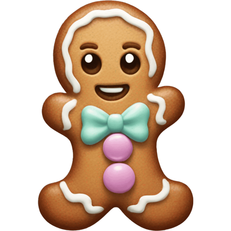 Pastel gingerbread man emoji