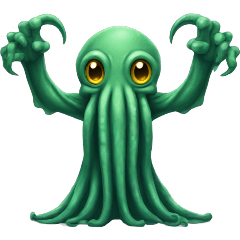 Cthulhu posing T-pose emoji