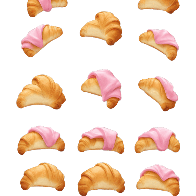 Pink ￼ croissant ￼ emoji