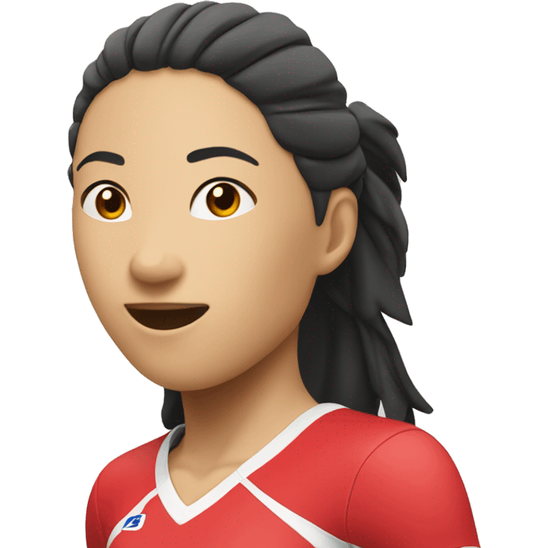 asian female volleyball player spiking emoji