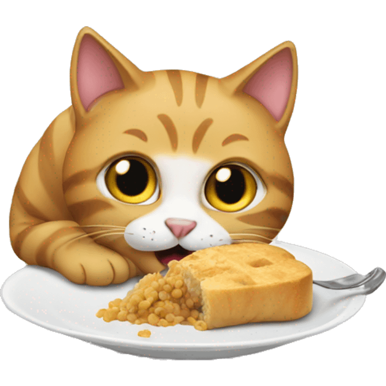 Cat eating  emoji