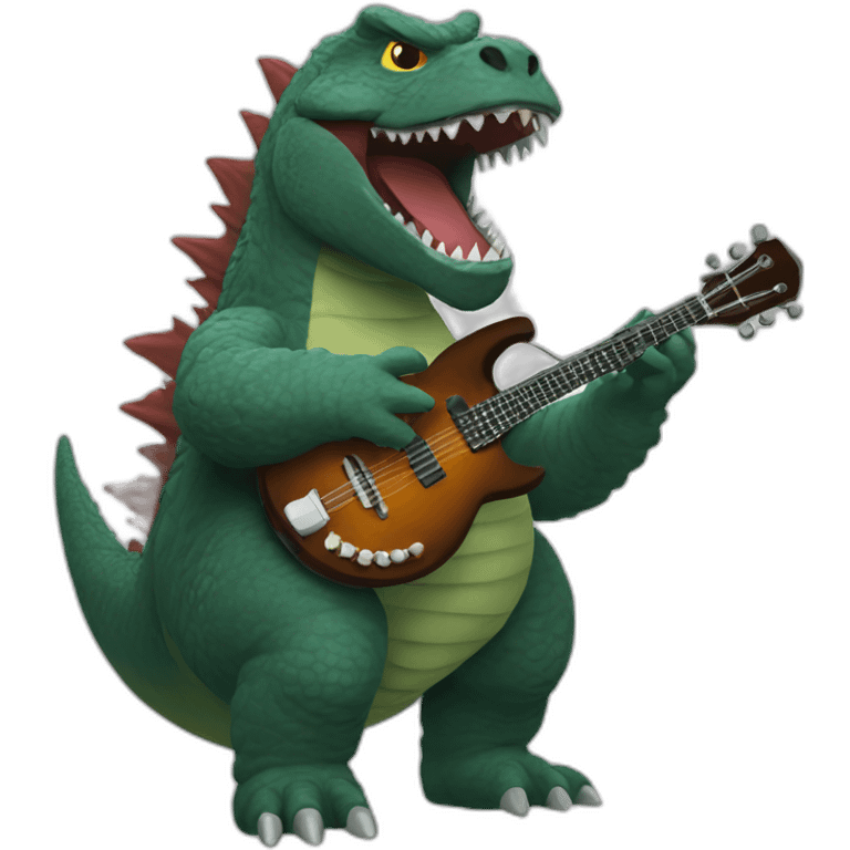 godzilla playing mandolin emoji