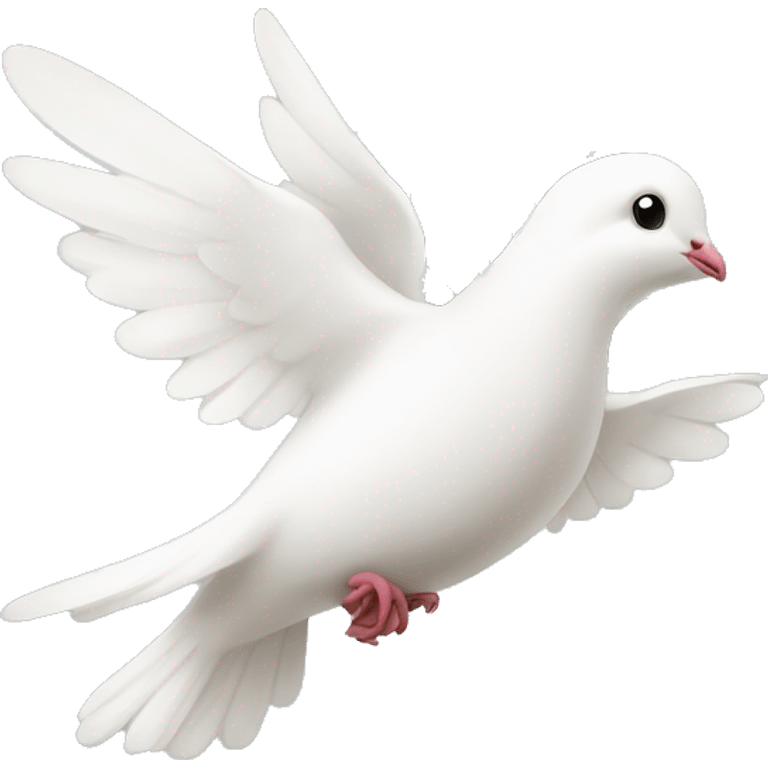 A white dove with an olive branch emoji