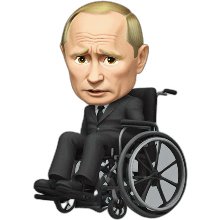 grumpy vladimir putin small wheelchair jump emoji