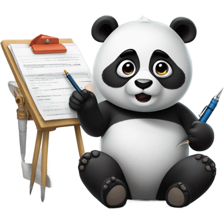 panda as a script supervisor emoji