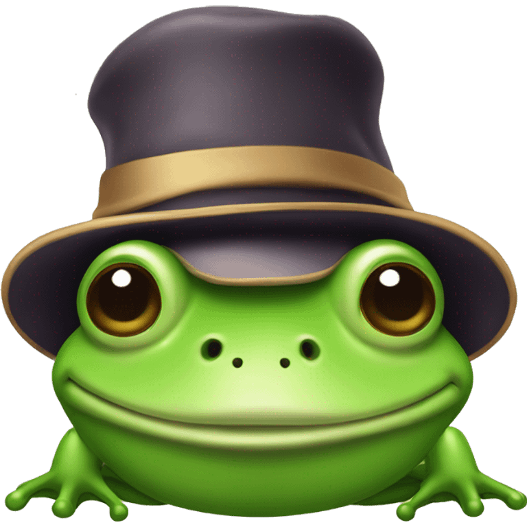 frog with hat emoji