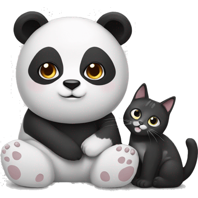 Panda with a cat  emoji