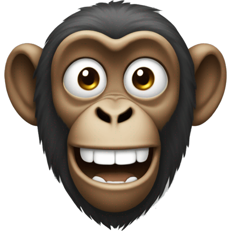 A monkey who is cheerful and stupid emoji