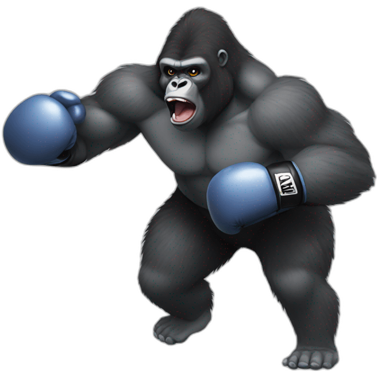 Gorilla boxing emoji