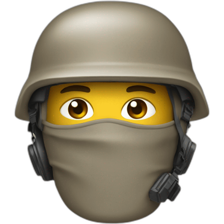 Taupe avec un casque de soldat emoji