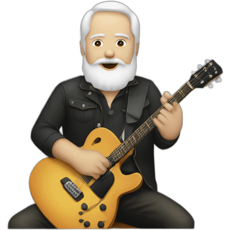 Guitarist with short white beard emoji