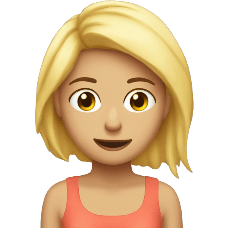 Chica rubia durmiendo  emoji