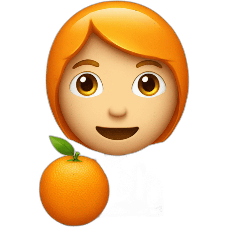 Orange with human emoji