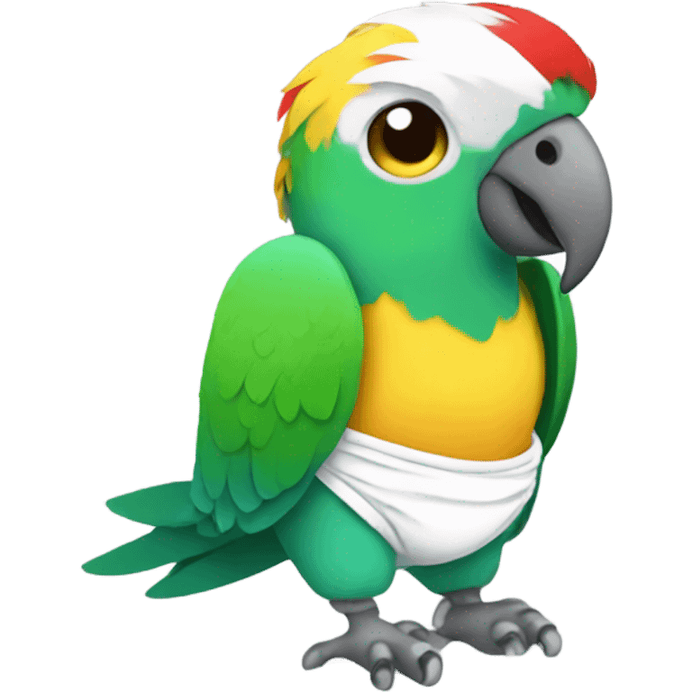 Parrot in diaper  emoji