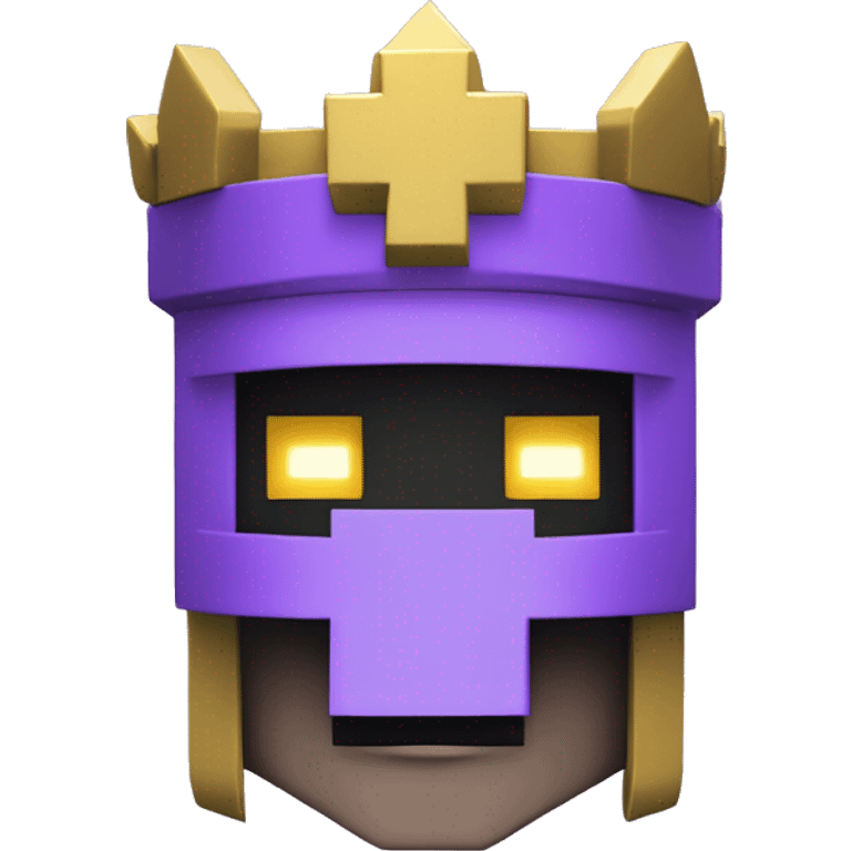 ethelmc minecraft server, E as logo with purple background and a crown, aoy emoji