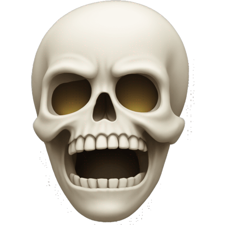 Emoji skull with a glimpse into the soul emoji