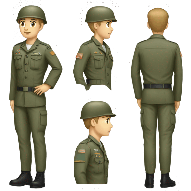 A army officer boy emoji