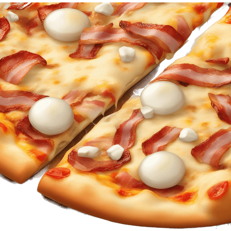 pizza with onions, bacon and stracciatella! emoji