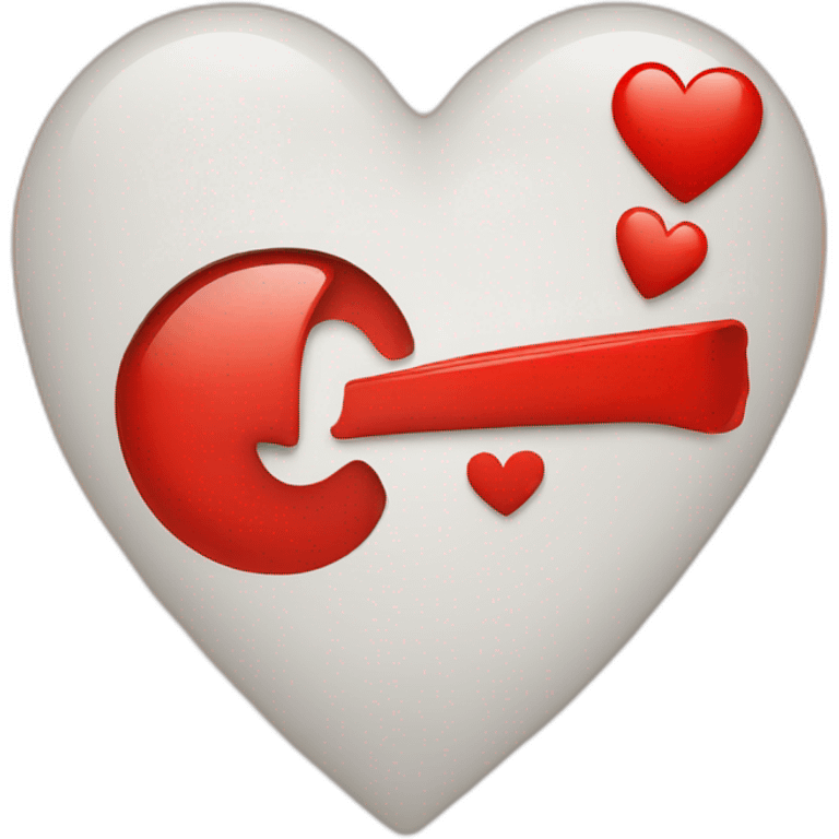 the letter L inside a red heart emoji