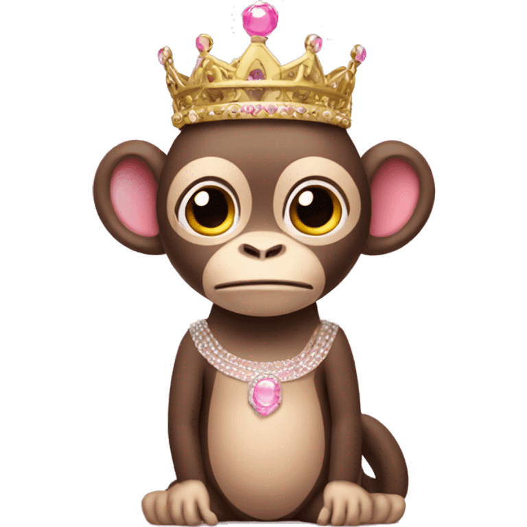 Monkey in pink tutu and tiara  emoji