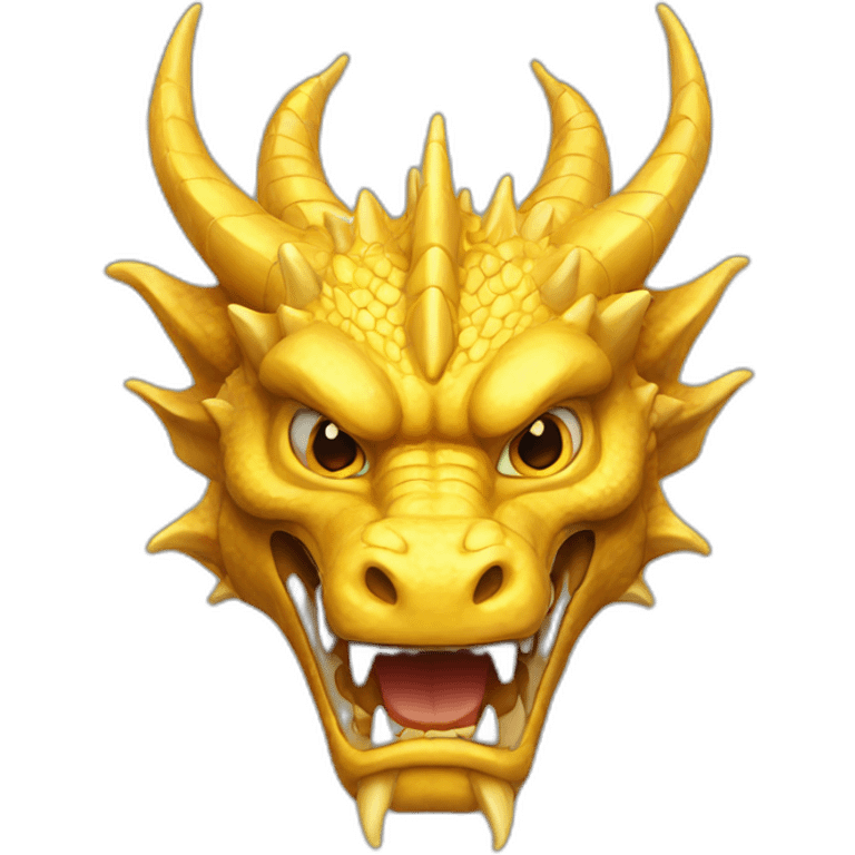 Full golden dragon face emoji