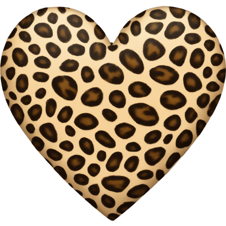 Leopard print heart emoji