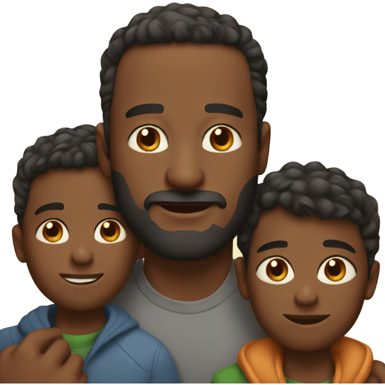 Man just with his kids  emoji