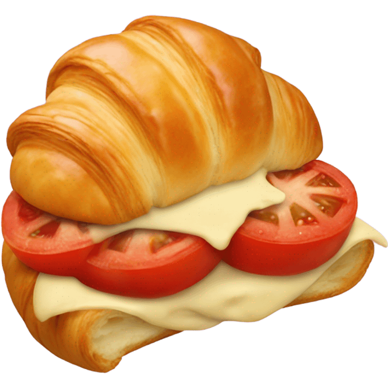 Tomato and cheese croissant  emoji