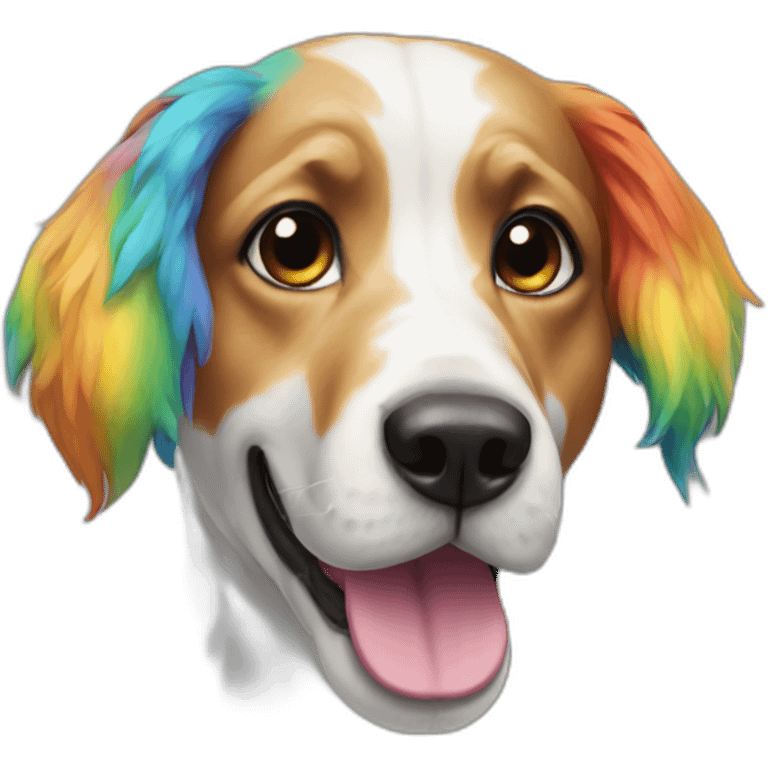 Rainbow dog emoji