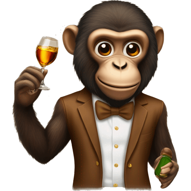 Monkey with Hennessy emoji